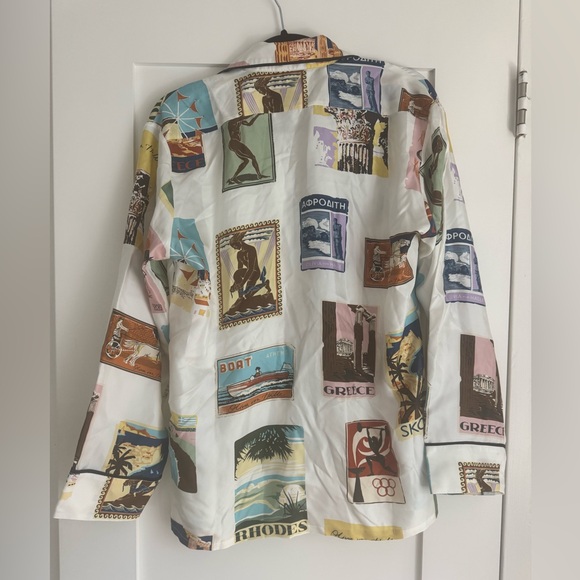 Olivia Von Halle Matching Set in Yves Greece Postcard print size XS - Picture 4 of 7